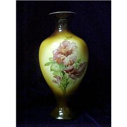 Vase - Warwick China, Browns with Red Flowers #2188118