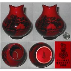 ROYAL DOULTON FLAMBE WOODCUT VASE #2188133