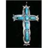 Image 1 : Fine Turquoise and Silver Cross... #2188390