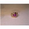 Image 1 : Estate 14K YG Gold Star Ruby Diamond Mens Ring #2188443