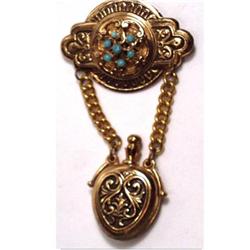 VIntage Victorian Turquoise Chatelaine PERFUME #2188568