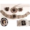 Image 1 : Victorian sterling Cameo filigree fancy Parure #2188570