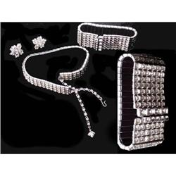 HOLLYWOOD Glitz 500 glass Rhinestone Parure #2188578