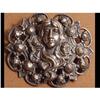 Image 1 : Antique Nouveau Lady FACE Repousse brooch #2188582