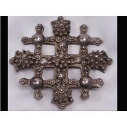 Byzantine  SIGNED OLD etruscan Cross Brooch  #2188595