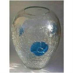 Crackle Glass Rossette Vase - Blenko #2188769