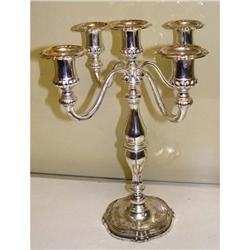 Art Deco Silver pl. Pair Candelabra 5 Light Arm#2188875