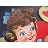 Image 1 : Vintage Valentine Card w/ DOLL HAIR Unique #2204198