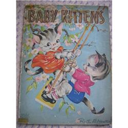 Baby Kittens, 1948 Ruth Newton Lg. Linen Book #2204214