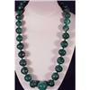 Image 1 : Genuine malachite graduated bead necklace #2204532