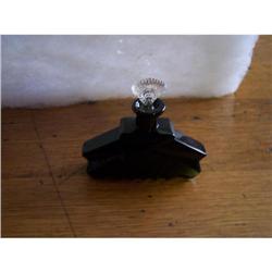 Black Deco Czech Perfume Bottle with Crystal #2204668