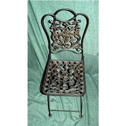 Fancy Cast Iron Folding Patio Chair  #2205279