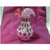 Image 1 : Fenton Cranberry Coin Dot 6" Vase #2205305