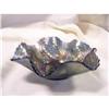 Image 1 : Fenton Pincone Blue 6" Ruffle Bowl #2205326