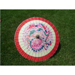 Red & White Paper Umbrella #2205379