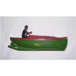 Toy Tin  Canoe w/ Man #2205381