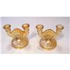 Image 1 : Pair of Iris & Herring Bone Candle Holders #2205407