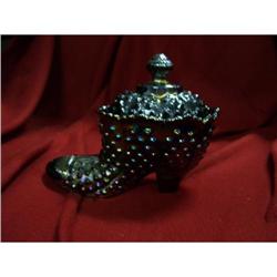 Fenton Carnival Glass Hobnail  Candy Boot #2205420