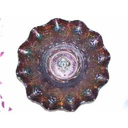 Signed Fenton Bowl- Persion Medallion- Dark #2205438