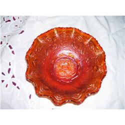 Signed Fenton Bowl- Persion Medallion- Orange -#2205439