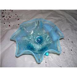 North Wood Palm & Scroll Blue Bowl  - GA0019 #2205442