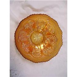 Fenton Peacock & Grape Marigold 8.25? Bowl - GA#2205449