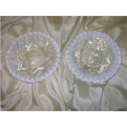 2 North Wood Plates- Ruffled- Jewel & Drape #2205462