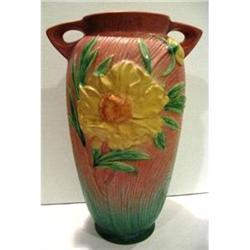 RARE Roseville Pink Large Peony Vase #2219050
