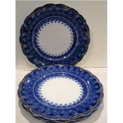 Four Flow Blue Cavendish Dinner Plates #2219051