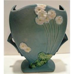 RARE Roseville Blue Primrose Footed Vase #2219056