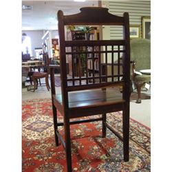 Arts and Crafts style walnut chair #2219129