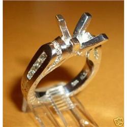 14K White Gold Diamond Engagement Ring #2219437