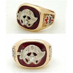 14+gm 14k Gold Shriner's Ring 7.5cwt Ruby cab  #2219439