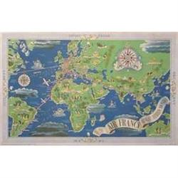 Original Air France Map by Boucher #2219450