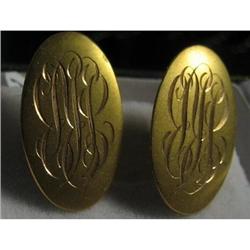 14kt victorian gold monogrammed cufflinks #2233188