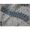 Image 1 : SPARKLING BLUE RHINESTONE WIDE BRACELET #2233287