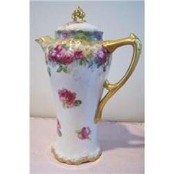 L. Straus & Sons Limoges Chocolate Pot - Red #2233512