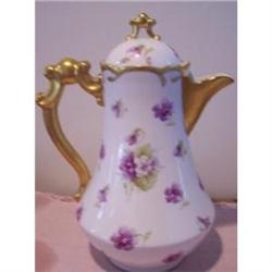 Flambeau Limoges Chocolate Pot - Handpainted #2233514