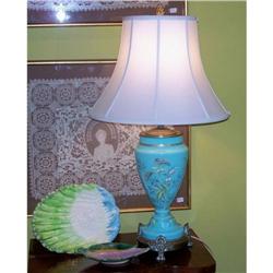Finest Enameled Bristol Glass Lamp #2233649