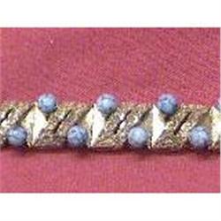Gold wash Sterling& Turquoise linked Bracelet  #2233654