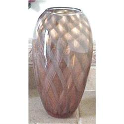 Studio art glass peach vase by Smallhouse #2233841