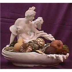 Victorian figural bowl with nymph & cherub #2233843