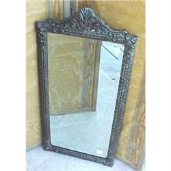 Art Deco decorative silver gesso mirror #2233846
