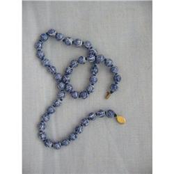 Oriental Glass beads necklace with goldtone #2233876