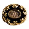 Image 1 : Georgian pinchbeck ENAMEL MOURNING brooch #2233882