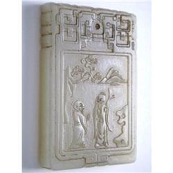 Chinese carved Celadon jade  Pendant #2233953