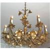Image 1 : Gilt Tole Floral Chandelier #2233982