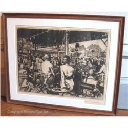 1930 etching by Belgian Joseph Courtoy #2234034