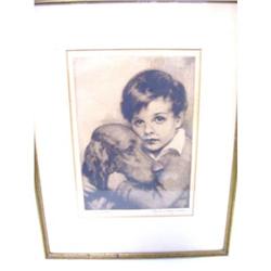 John Knowles Hare Dry Point Portrait Etching #2234166