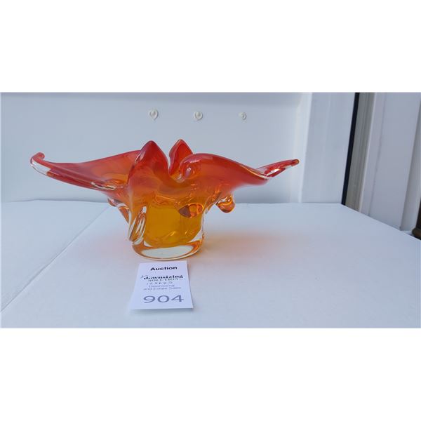 Blown Glass Vase Cat A